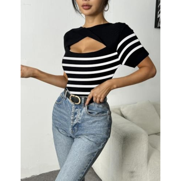 Stylish Zeagoo Women's Short Sleeve Top for Summer Fashion