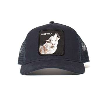 Goorin Bros. Mens Animal Farm Snap Back Trucker Hat Baseball Cap, Navy Wolf, One Size US