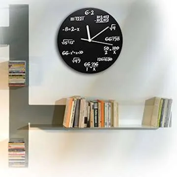 ARAD Black Mathematical Equations Wall Clock
