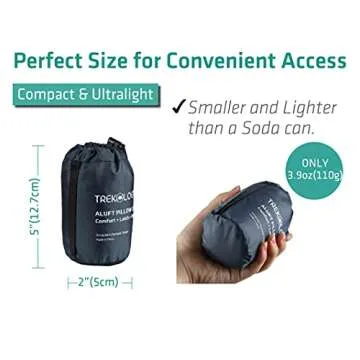 TREKOLOGY Ultralight Camping Pillow - ALUFT 2.0