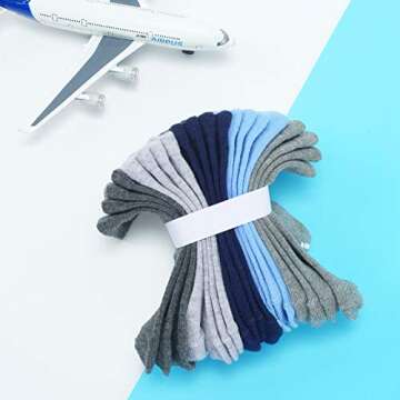 JAKIDAR Non Slip Baby Toddler Socks 12 Pack for Ages 6M-7Y