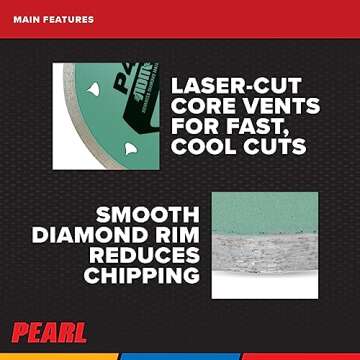 PEARL ABRASIVE P4 ADM Reactor Blade for Porcelain Cutting