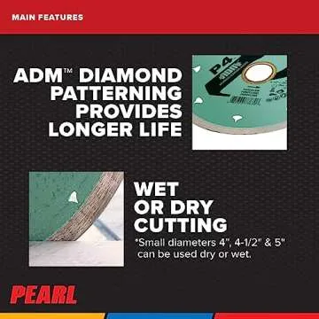 PEARL ABRASIVE P4 ADM Reactor Blade for Porcelain Cutting