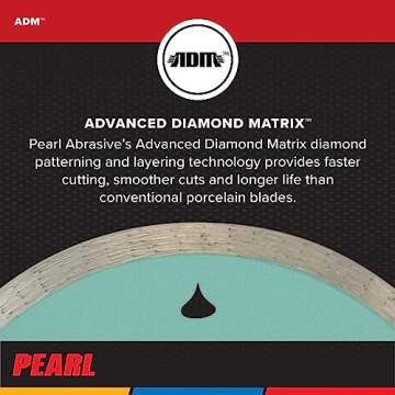 PEARL ABRASIVE P4 ADM Reactor Blade for Porcelain Cutting