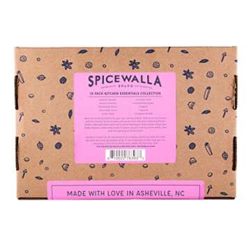 Spicewalla Essential Spices and Seasonings Set 10 Pack Variety | Garlic, Onion, Paprika, Crushed Red Pepper, Oregano, & more| Kitchen Cooking Set for Apartment and Home | House Warming Gift Set