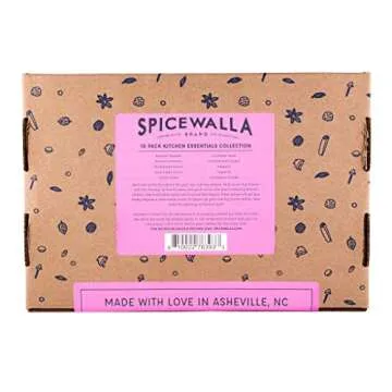 Spicewalla Essential Spices and Seasonings Set 10 Pack Variety | Garlic, Onion, Paprika, Crushed Red Pepper, Oregano, & more| Kitchen Cooking Set for Apartment and Home | House Warming Gift Set