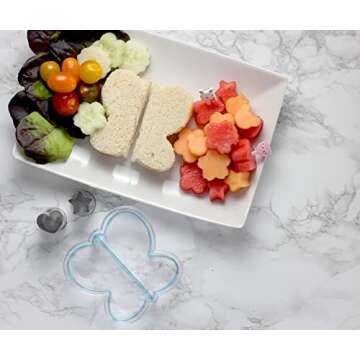 29pc Sandwich Cutter Set for Kids of All Ages - Turn Vegetables, Fruits, Cheese, and Cookie Into Fun Bites - Add to Bento Box and Lunch Box - Toddlers Boys and Girls - Easy to Use