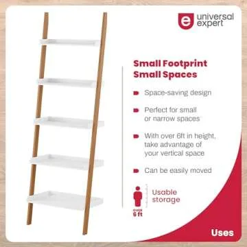 Universal Expert Remus Ladder Bookshelf Oak White
