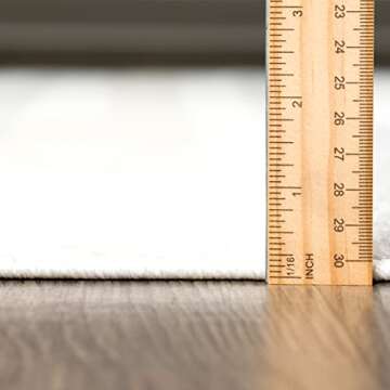 Abani Rugs Cream and Gray 8 ft. x 10 ft.(7'9"x10'2") Contemporary Neutral Paint line Area Rug. Superior Turkish Stain Resistant Area Rug