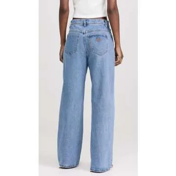 ABRAND Women's 95 Super Baggy Gigi Jeans, Mid Blue, 25