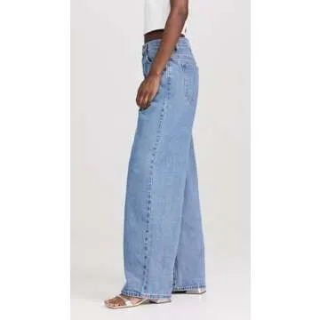 ABRAND Women's 95 Super Baggy Gigi Jeans, Mid Blue, 25