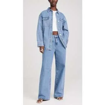 ABRAND Women's 95 Super Baggy Gigi Jeans, Mid Blue, 25