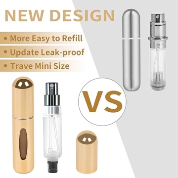 MEIPO Travel Perfume Bottles Refillable Mini Fragrance Atomizer Portable Scent Pump Case Spray Bottles for Traveling and Outgoing Must Have (3Pcs 5ml/0.2oz)