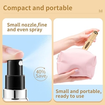 MEIPO Travel Perfume Bottles Refillable Mini Fragrance Atomizer Portable Scent Pump Case Spray Bottles for Traveling and Outgoing Must Have (3Pcs 5ml/0.2oz)