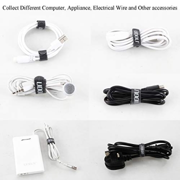 UDOLI 50 PCS Reusable Cable Ties for Easy Cable Management