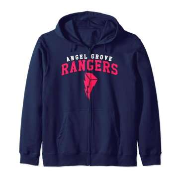 Power Rangers Angel Grove High School Red Collegiate Zip Hoodie
