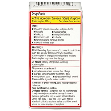 Tylenol Regular Strength Pain Reliever Tablets - 325 mg of Acetaminophen