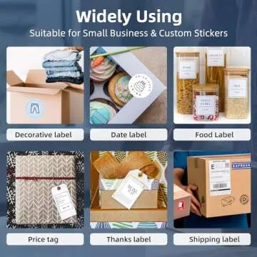 Jiose Bluetooth Shipping Thermal Label Printer - 4x6 Label Printer for Small Business - Desktop Postage Package Label Printer Compatible with MacOS Windows