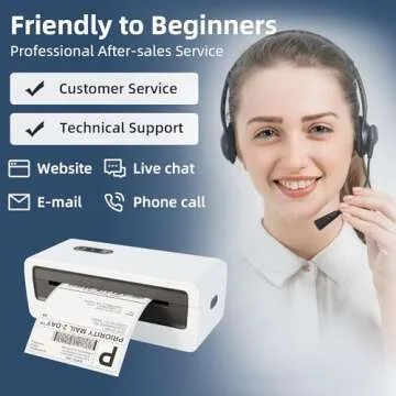 Jiose Bluetooth Shipping Thermal Label Printer - 4x6 Label Printer for Small Business - Desktop Postage Package Label Printer Compatible with MacOS Windows