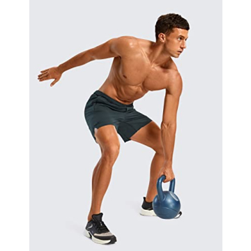 CRZ YOGA Men's Linerless Running Shorts - Lightweight Athletic Gear