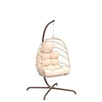 NICESOUL Cozy Egg Chair with Stand for Indoor Outdoor