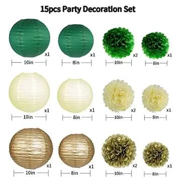 Green Gold Party Decorations Set for Every Celebration