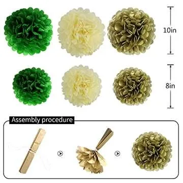 Green Gold Party Decorations Set for Every Celebration