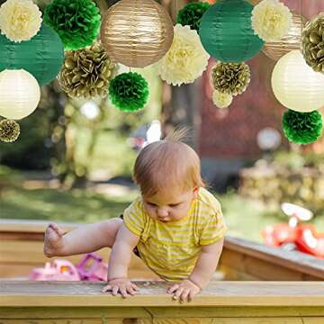Green Gold Party Decorations Set for Every Celebration