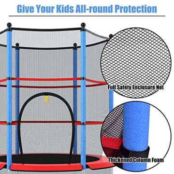 Giantex 55" Kids Trampoline - Safe & Durable Mini Fun
