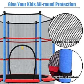 Giantex 55" Kids Trampoline - Safe & Durable Mini Fun
