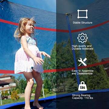 Giantex 55" Kids Trampoline - Safe & Durable Mini Fun