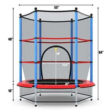 Giantex 55" Kids Trampoline - Safe & Durable Mini Fun