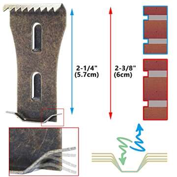 laffeya Brick Hook Clips - Metal Bricks Hook Clip for Hanging Outdoors Wall Pictures, Fits Brick 2 1/5 to 2 3/8 Inch (4Pack)