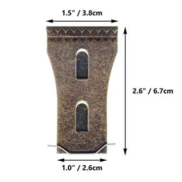 laffeya Brick Hook Clips - Metal Bricks Hook Clip for Hanging Outdoors Wall Pictures, Fits Brick 2 1/5 to 2 3/8 Inch (4Pack)