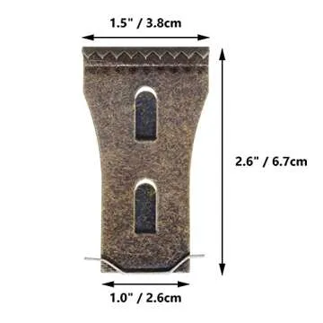 laffeya Brick Hook Clips - Metal Bricks Hook Clip for Hanging Outdoors Wall Pictures, Fits Brick 2 1/5 to 2 3/8 Inch (4Pack)