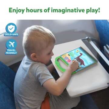 Skillmatics Scratch Art Book for Kids - Dinosaurs, Craft Kits & Supplies, 30+ Scratch Stickers, Travel Toys, DIY Kit, Gifts for Boys & Girls Ages 3, 4, 5, 6, 7, 8