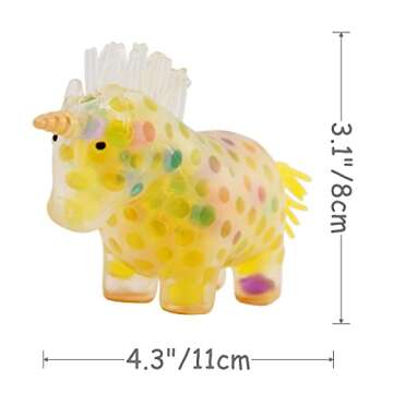 Eavotoy 5 Pack Unicorn Stress Balls Squishy Fidget Toys Stress Relief Toys for Christmas Stocking Stuffers, School Classroom Valentines Day Card Prizes Birthday Party Favors Gifts