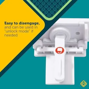 Safety 1st - Secure-to-Explore Adhesive Cabinet Locks Baby Proofing, Child Locks for Cabinets and Drawers (4 Locks), White