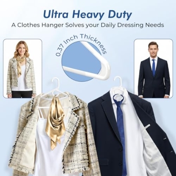 HOUSE DAY Quality Plastic Clothes Hangers 24 Pack for Durable Organization