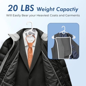 HOUSE DAY Quality Plastic Clothes Hangers 24 Pack for Durable Organization