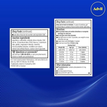 Advil Junior Strength Chewable Grape Tablets for Kids