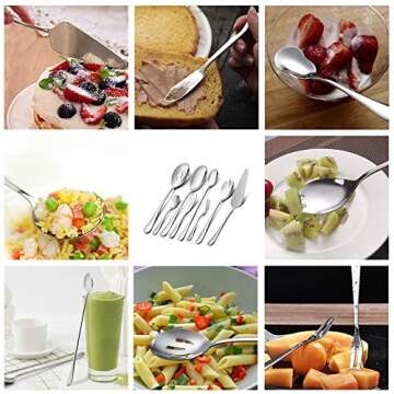 LIANYU 48-Piece Stainless Steel Silverware Set for 8