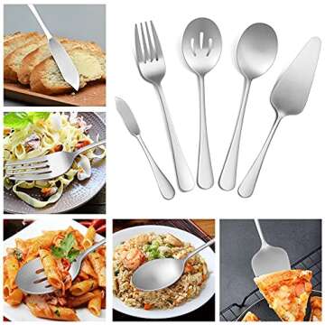 LIANYU 48-Piece Stainless Steel Silverware Set for 8