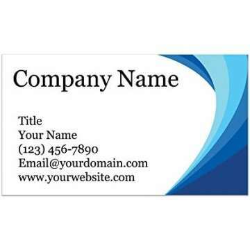 Custom Printed Business Cards - Ocean Blue, 300GSM Quality