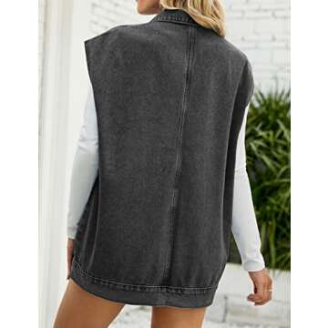 Stylish Zontroldy Oversized Denim Vest for Women