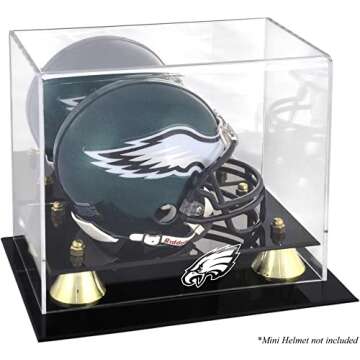 Philadelphia Eagles Mini Helmet Display Case - Football Mini Helmet Free Standing Display Cases ''Ca...