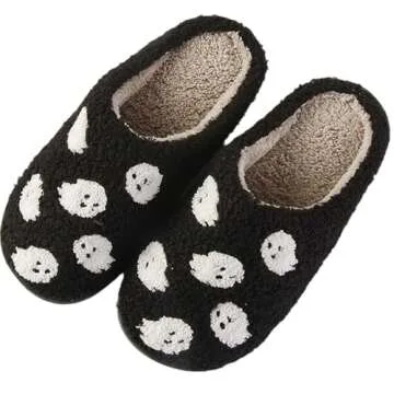 Aucomfo Skull Scream Halloween Slippers for Comfort