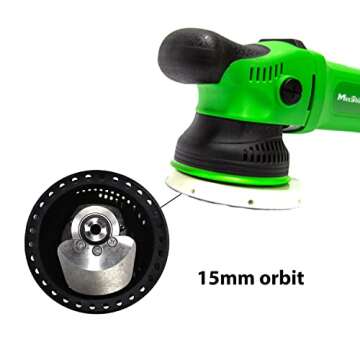 Dual Action Polisher for Car Detailing - MaxShine M15 Pro-G - Dual Action Polisher with 1000W Motor - 15mm Throw DA Polisher - 5-inch Backing Plate Orbital Polisher - Buffer Polisher for Car Detailing