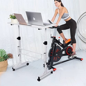 Adjustable Standing Desk with Wheels - Ergonomic Mobile Office Solution