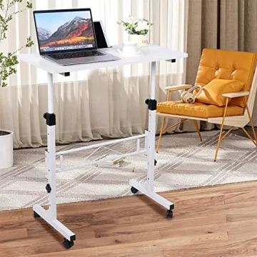 Adjustable Standing Desk with Wheels - Ergonomic Mobile Office Solution